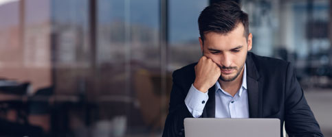 Man Working on a Computer